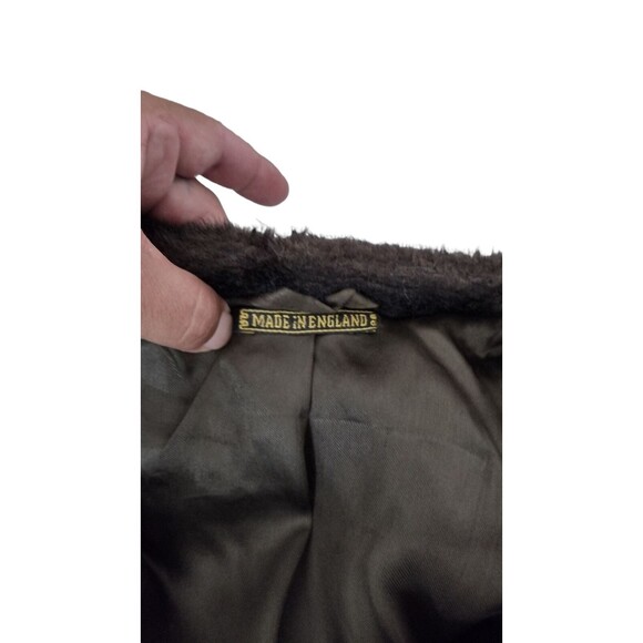 Vintage 50s Tocci Tissavel France Brown Faux Fur Mob Wife Teddy Bear Coat OSFM - Picture 9 of 10